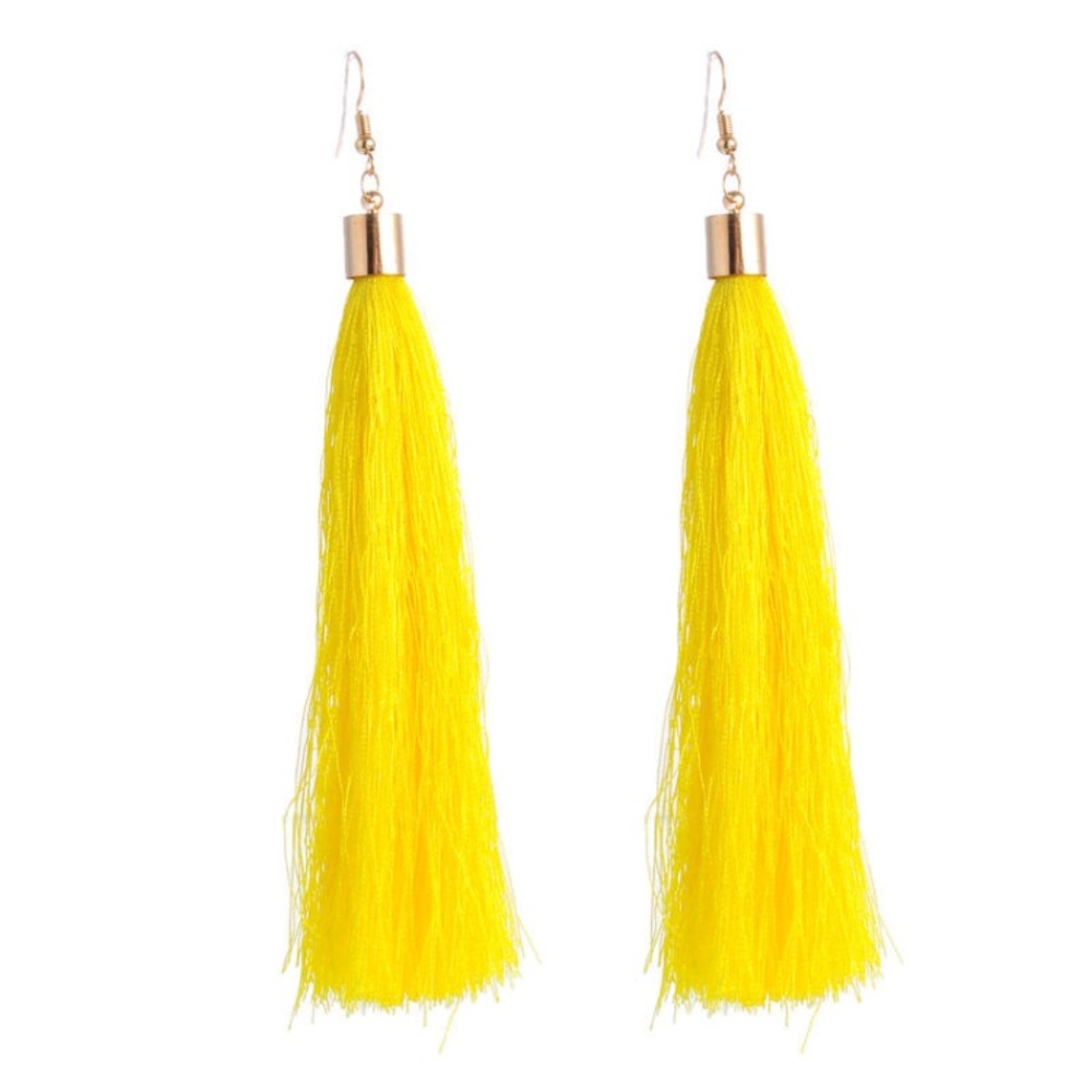 ✨SALE✨ Beautiful Yellow Tassel Earrings!